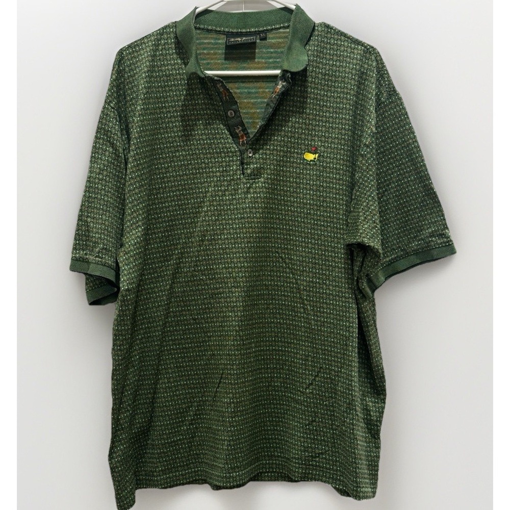 Bobby Jones Polo Shirt Mens XL Green Augusta National Masters Logo Golf‎ Italy